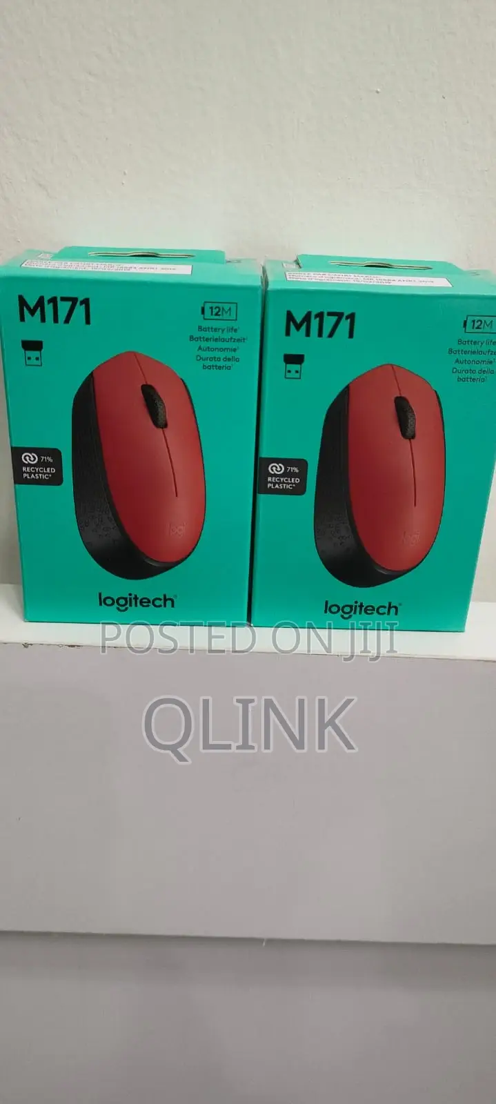 Logitech M171 Wireless Mouse - Red