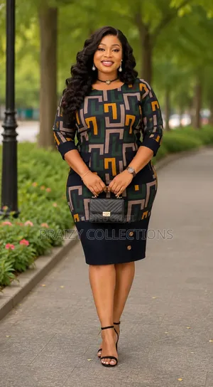 The Urban Luxe Geometric Midi Dress