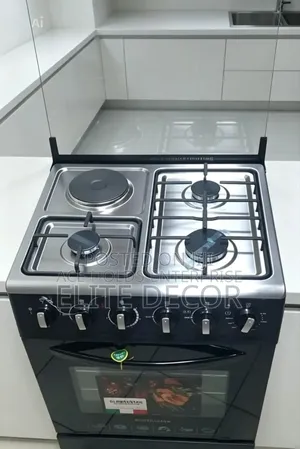 Globalstar Jet 60×60 3 Gas + 1e Standing Cooker – Black, Electric Oven