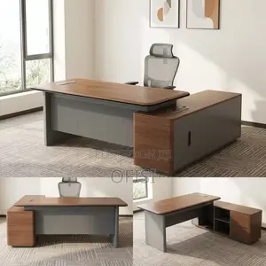 Office Desk; Modern L-Shaped Executive Desk - 1.8 Meters