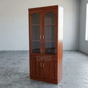 Office Cabinet; 2-Door Executive Mahogany Office Cabinet