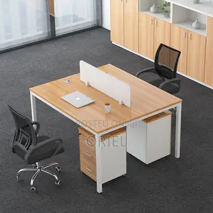 Office Workstation : Minimalist 2-Seater Shared Workstation