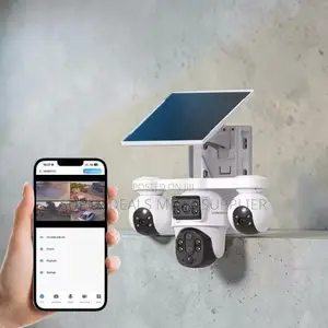 V380pro 20mp 4g PTZ Rotating Triple Lens Solar Camera Smart Monitoring