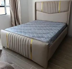 5 by 6 Chester Bed – Beige Upholstery
