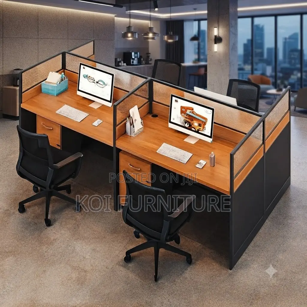 Office Workstation; Four Users Offices MDF Made Workstations