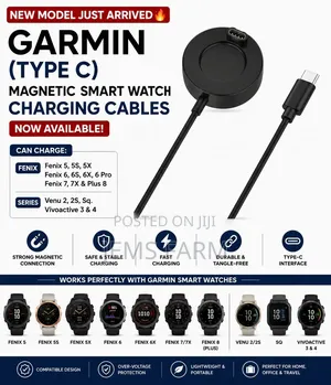 Garmin (Type C)* Magnetic Smart Watch Charging Cables