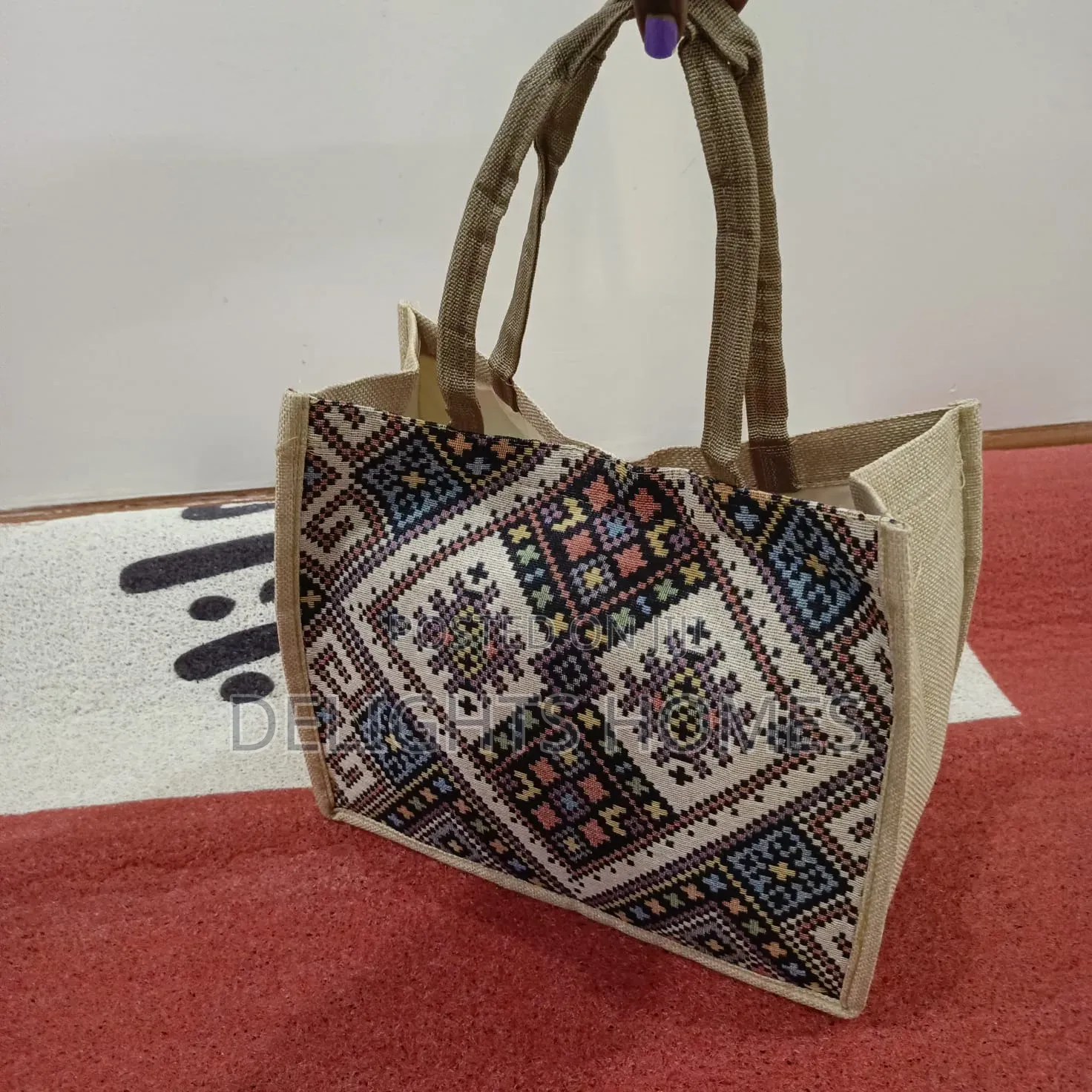 Geometric Print Pattern Tote Bag_re