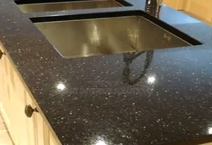 Polished Kenyan Black Granite Slab – 8ft by 2ft
