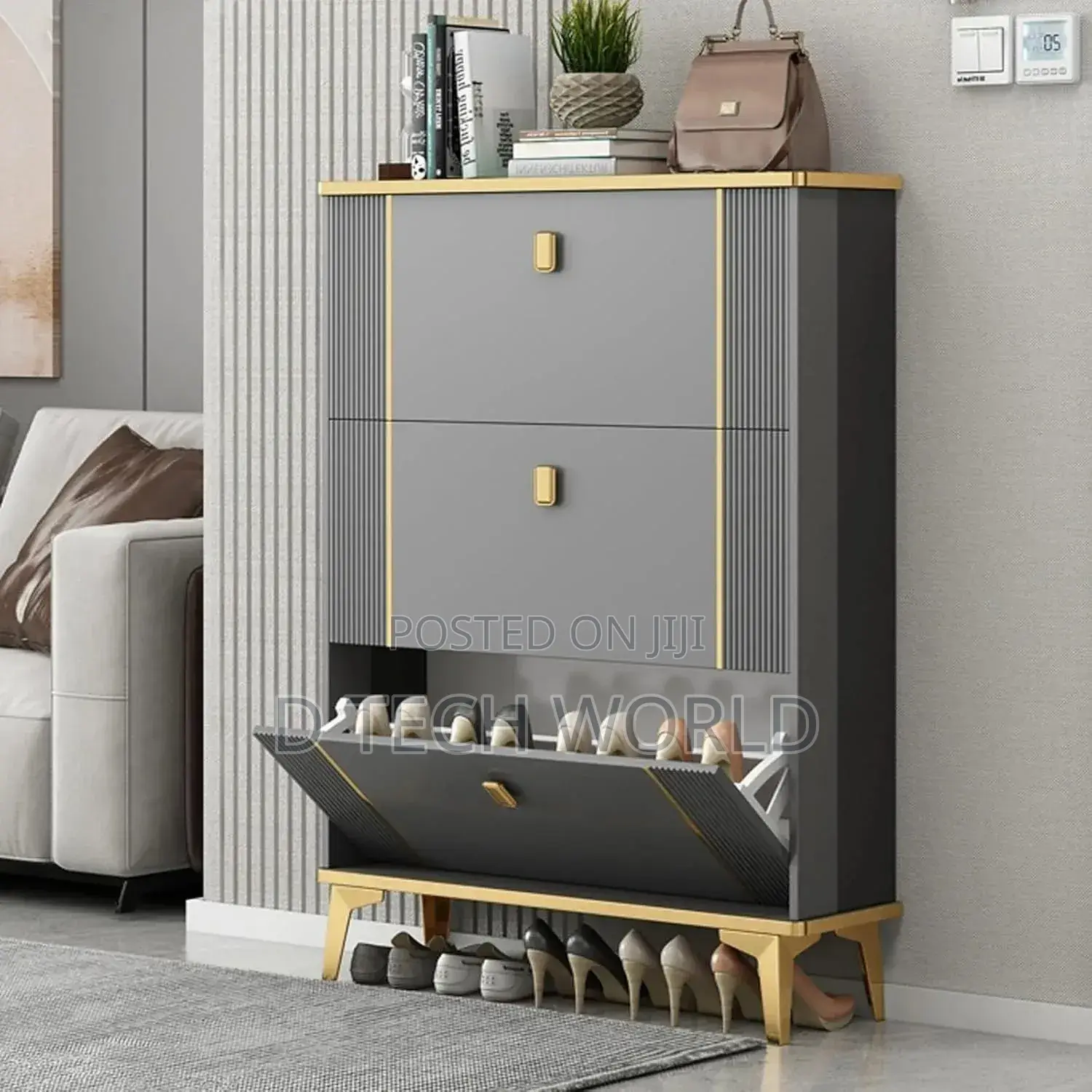 3 Tier Tipping Shoe Cabinet