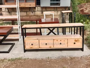 Metal Wood Tv Stand