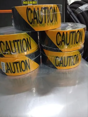 Yellow Black Caution Tape – Danger Area Safety Barrier