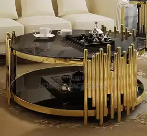 Centre Table: High End Versatile Double Deck Black Table