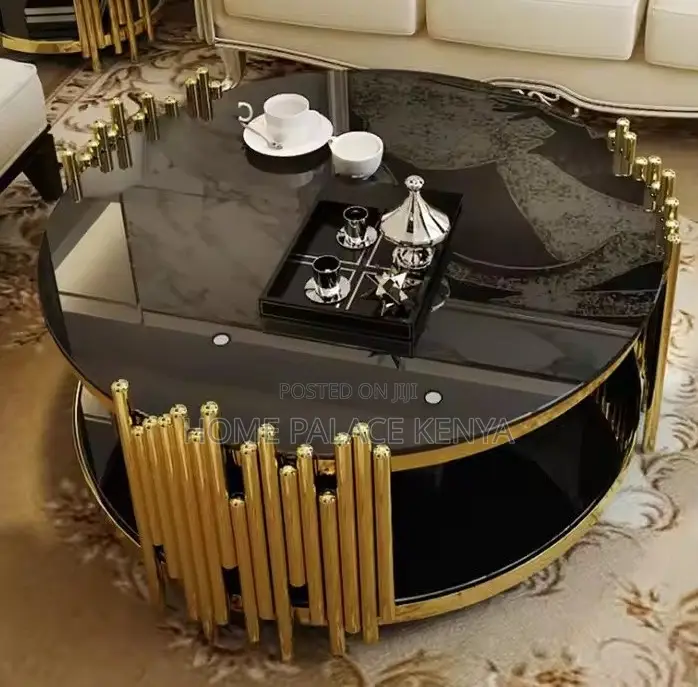 Centre Table: High End Versatile Double Deck Black Table