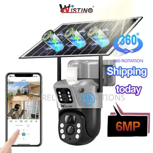 Solar Outdoor Security Camera Dual-Lens ,Tracking Color Night Vision