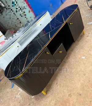 Executive Tv Stand With Marble Sheet Top 6fts