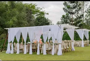White and Brown Wooden Pergola Tents for Hire