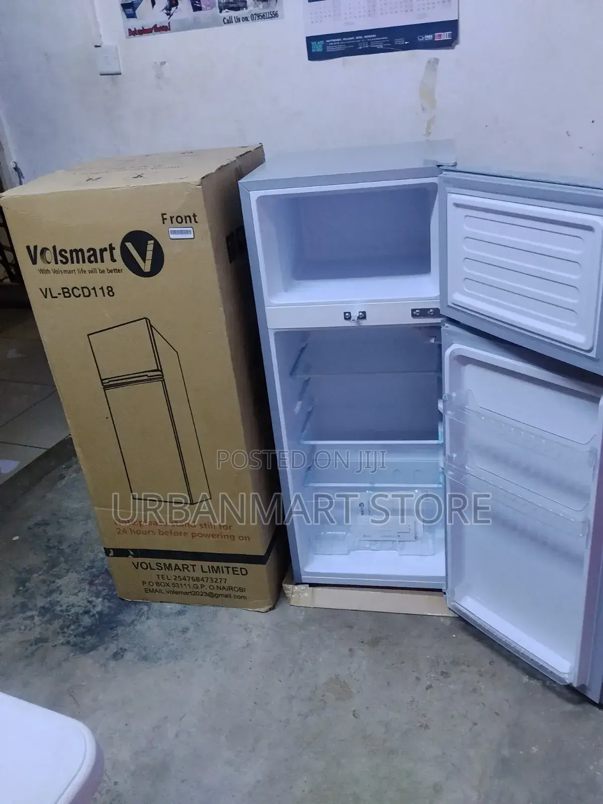 Volsmart 118 Litres Double Door Fridge With Freezer