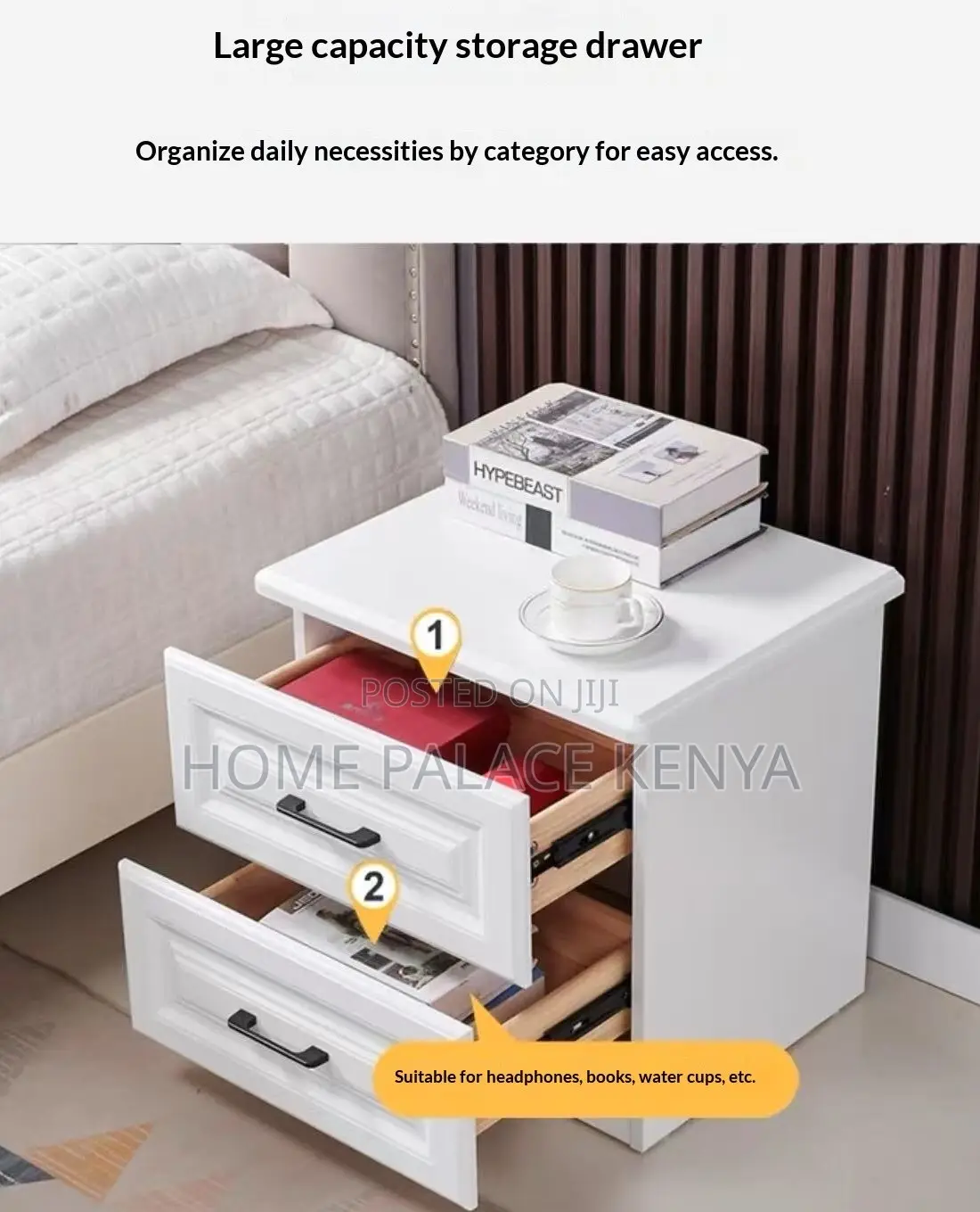 Nightstand: Multi Layer Storage Locker