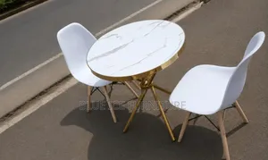 2 Seater Round Dining Table With Eames Chair