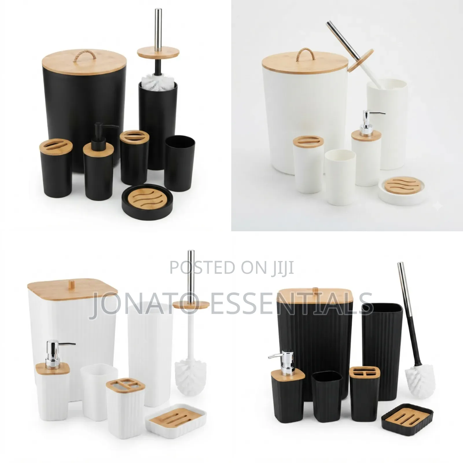 Modern 6-Piece Bathroom Accessory Set - Elegant Durable