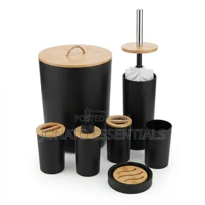 Modern 6-Piece Bathroom Accessory Set - Elegant Durable