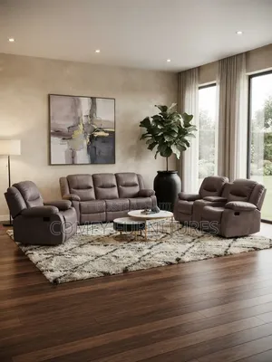 King Size Brown Recliner 3 2 1 Seater