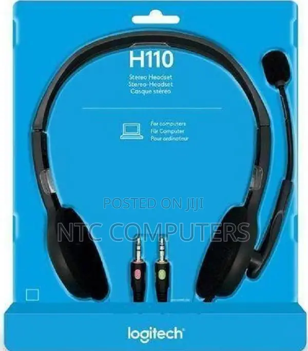 Logitech H110 Stereo Headset With Mic - Black
