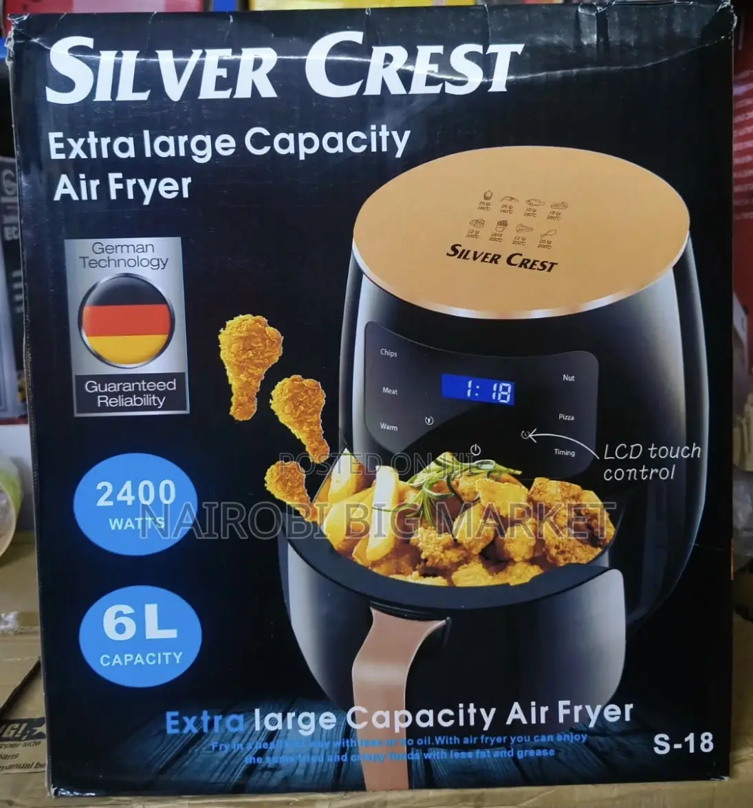 6 Litres Silver Crest Air Fryer