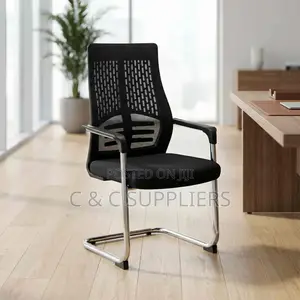 Black Mesh Ergonomic Guest Chair