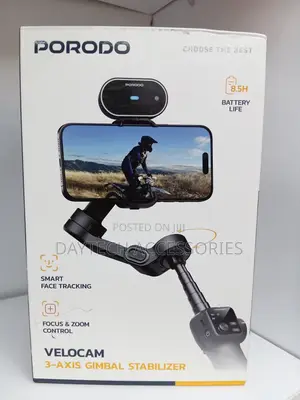 This Is a Porodo Velocam 3-Axis Gimbal Stabilizer