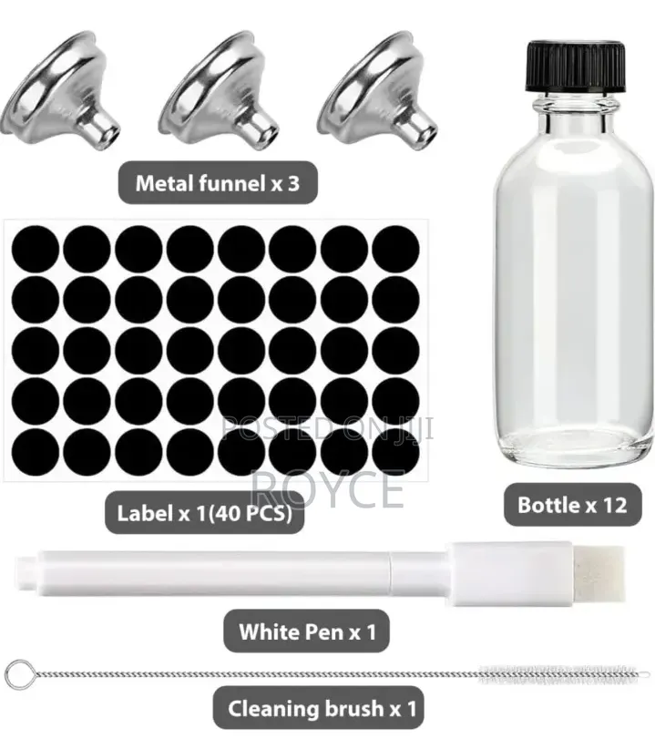 12pcs 60ml Ginger Shot Bottle Set
