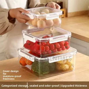 3-Piece Airtight Acrylic Food Storage Container Set - Clear