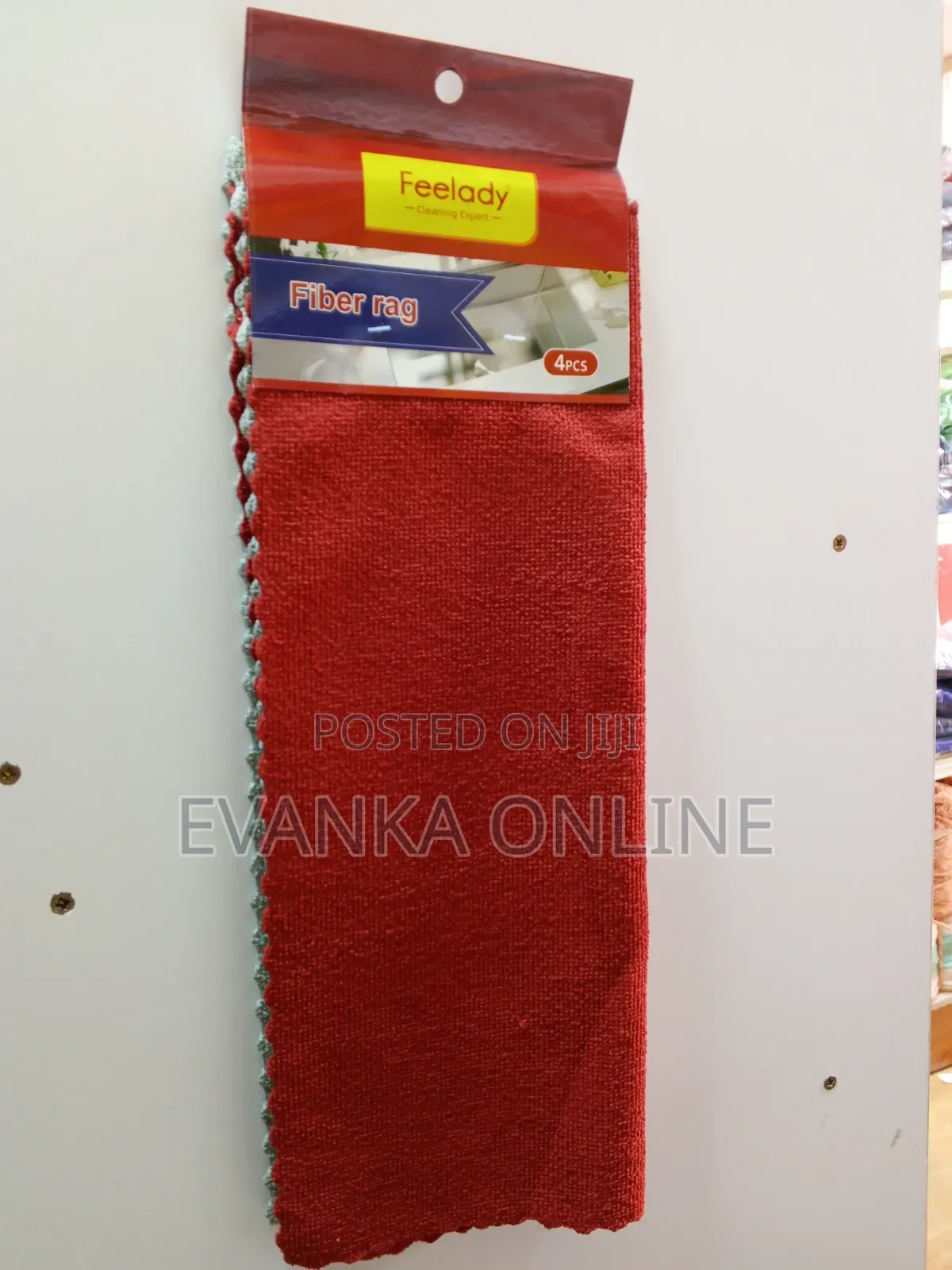 Microfiber Cloth/Cleaning Cloth - Pack of 4 (Red and Grey)