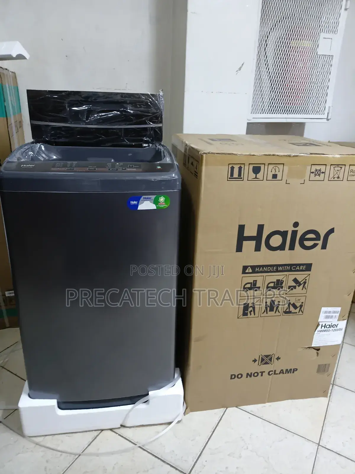Haier 8kg Top Load Automatic Washing Machine – Dark Grey
