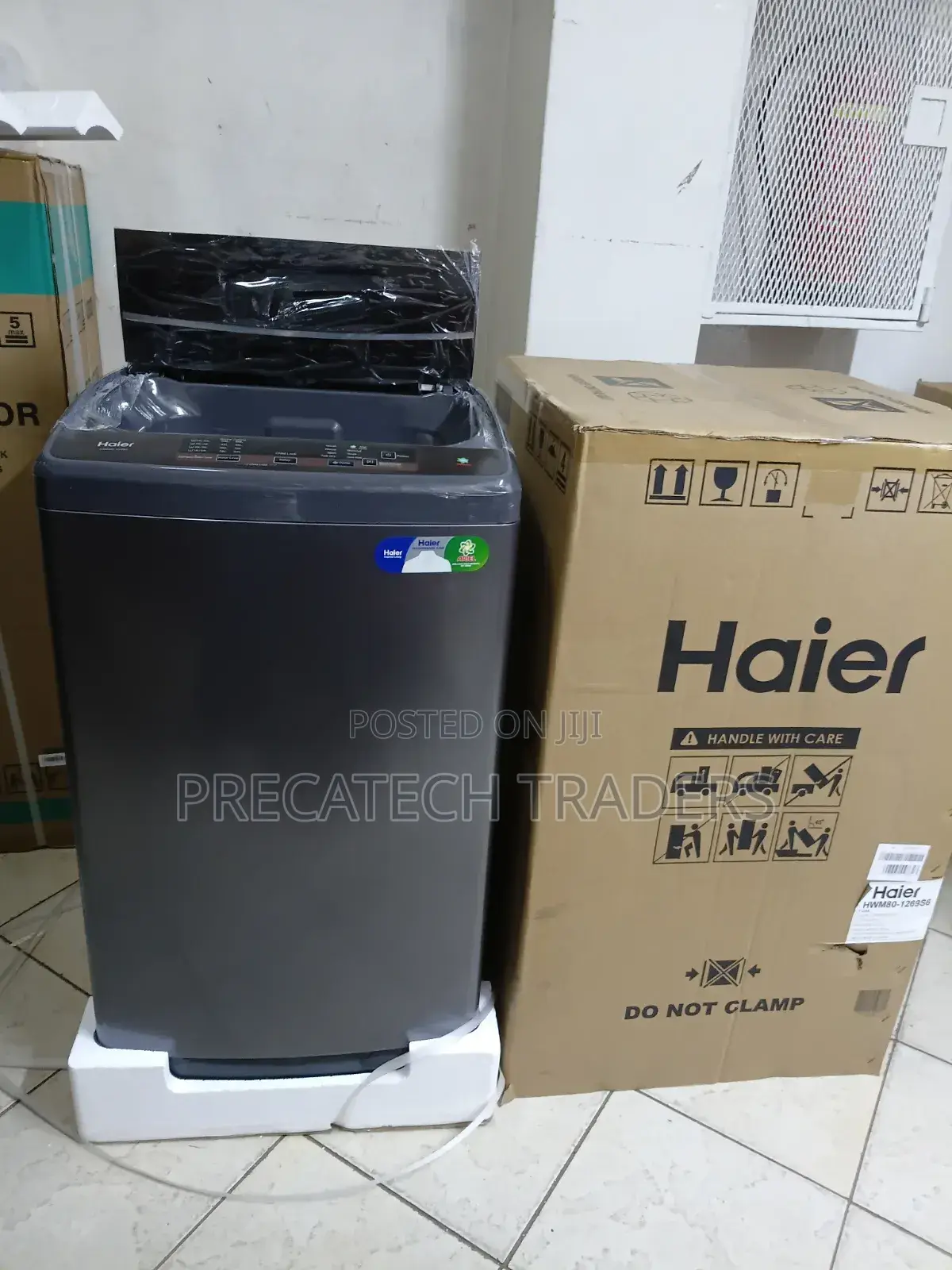 Haier 8kg Top Load Automatic Washing Machine – Dark Grey