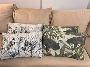 Striking Safari Botanical Print Pillows, Set of 4, 55x35cm (Karen)