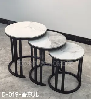 3 in 1 Executive Pure Marble Table