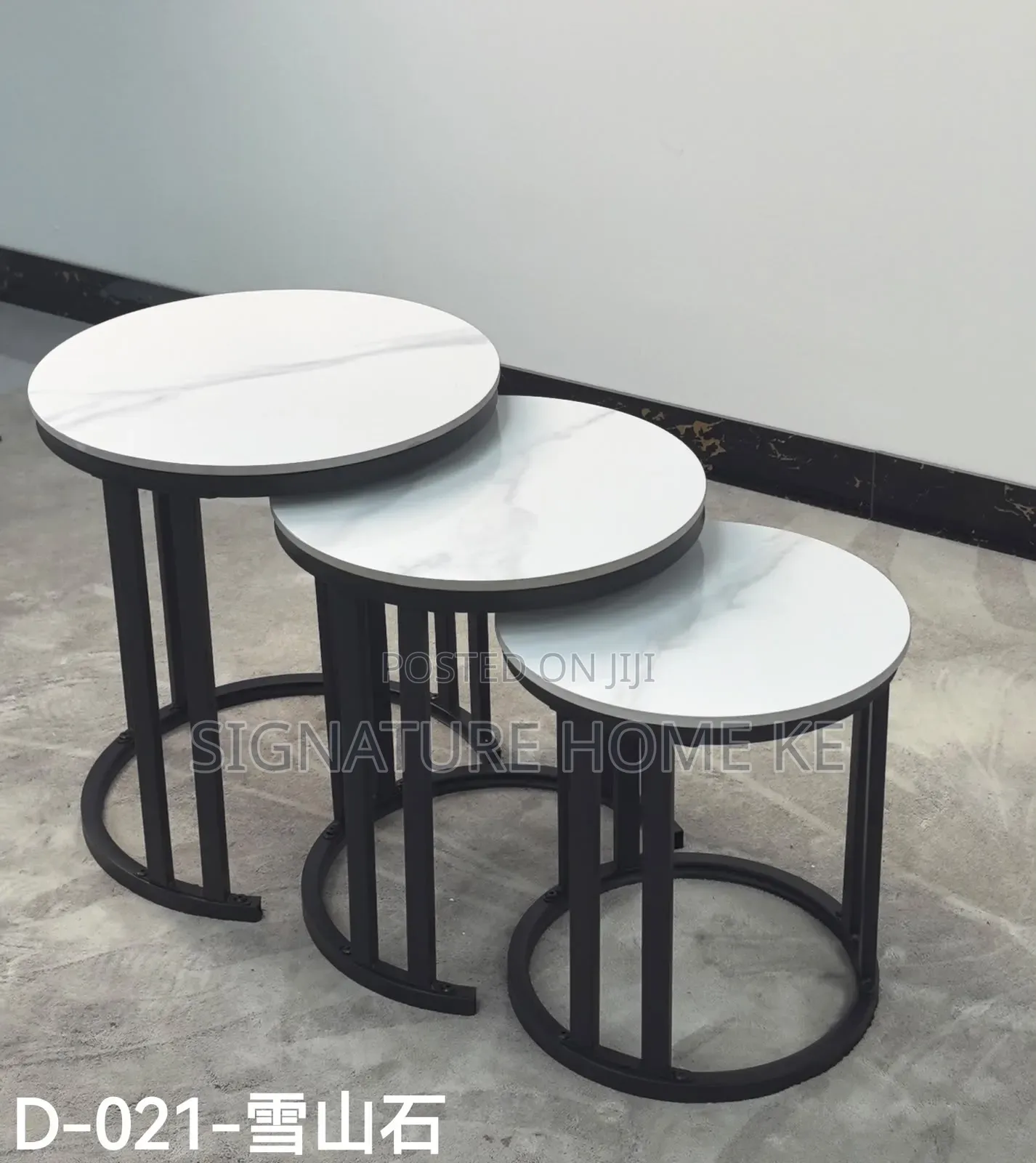 3 in 1 Executive Pure Marble Table
