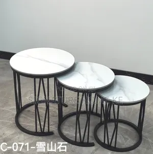 3 in 1 Executive Pure Marble Table