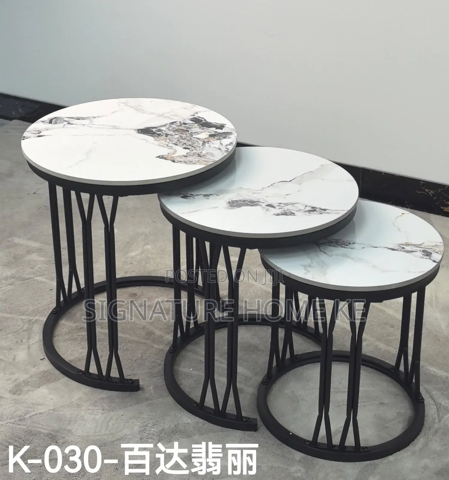 3 in 1 Executive Pure Marble Table