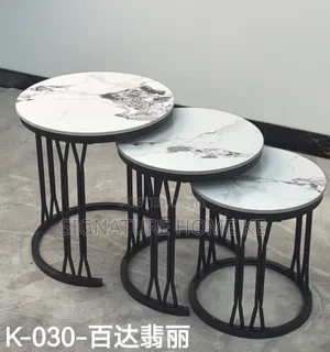 3 in 1 Executive Pure Marble Table