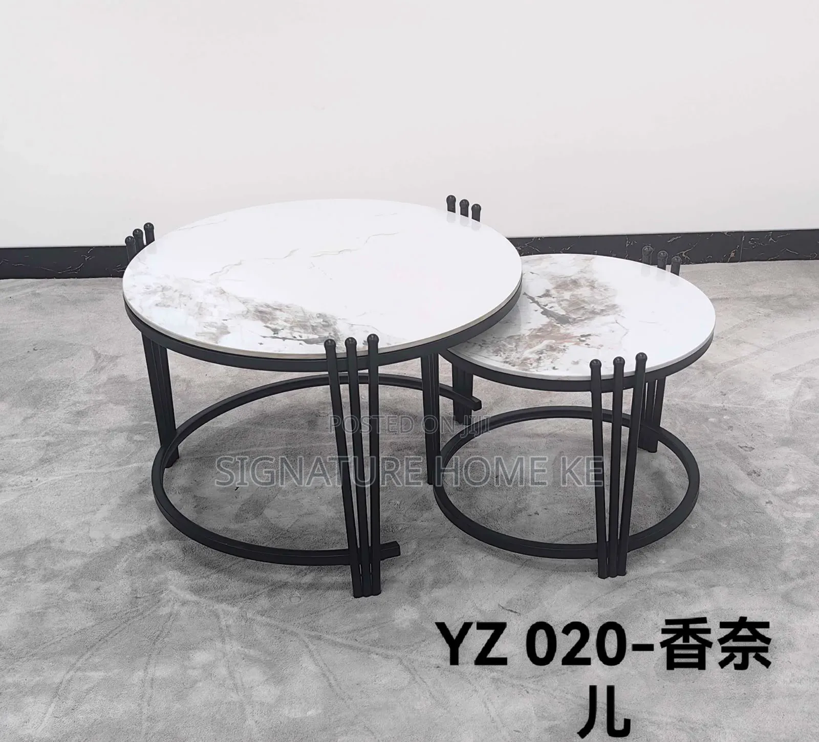 2 in 1 Executive Pure Marble Table
