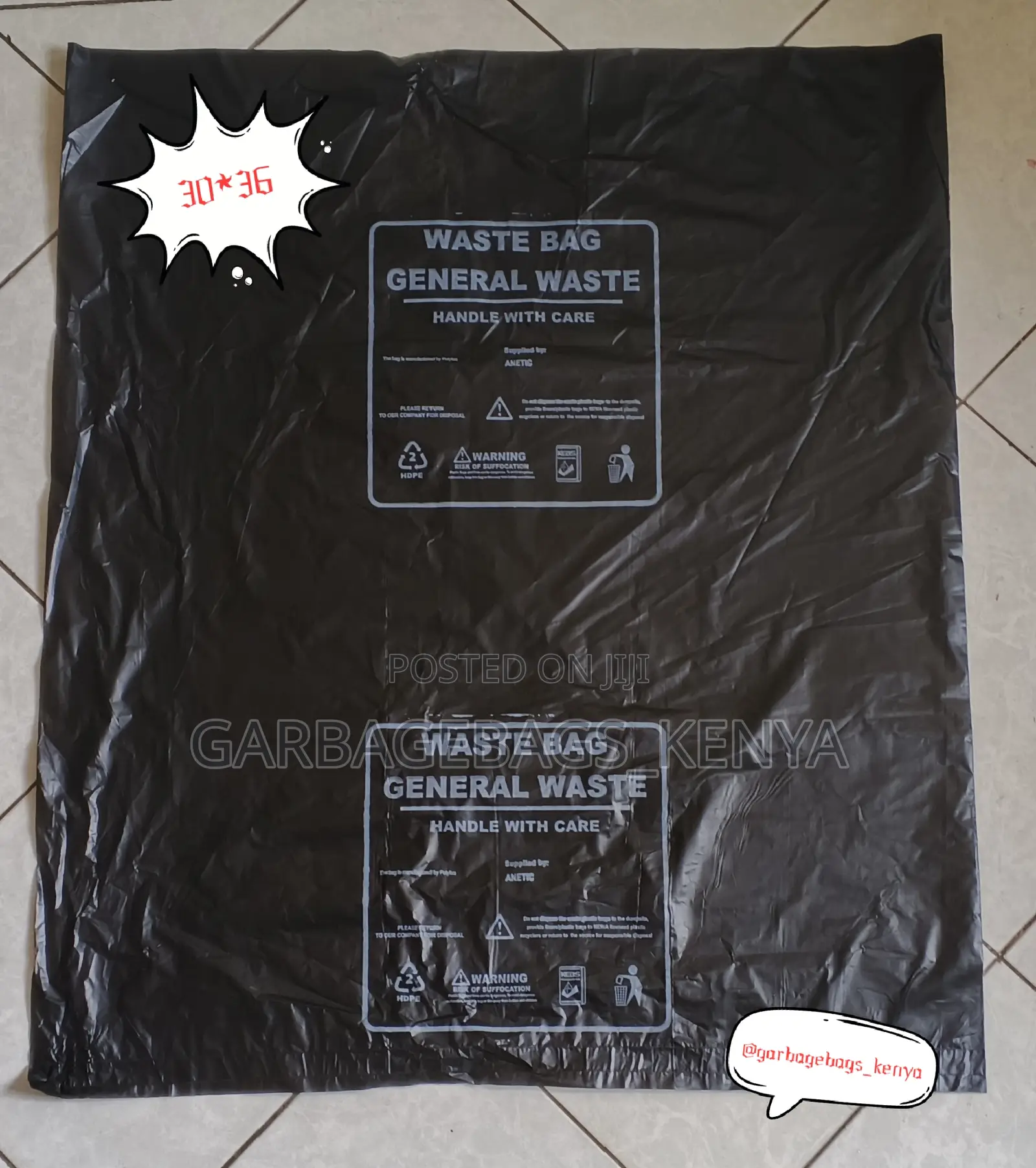 Heavy Duty Bin Liners (50l) - 30x36 Inches