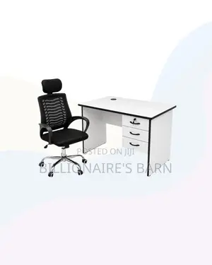 Practical 1m Desk and Headrest Mesh Chair for Focused Work