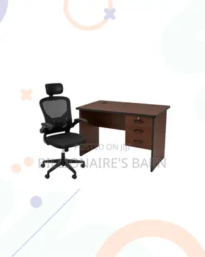 Compact 1m Desk Black Flip-Up Arms Ergonomic Chair for Smooth Routines