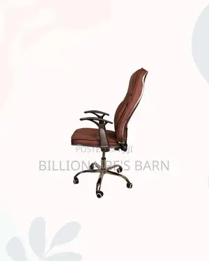 Ergonomic Executive Leather Chair High Back for Reception Guest Use