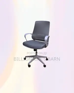 Practical Grey Mid Back Mesh Office Chair for Reception and Guest Use
