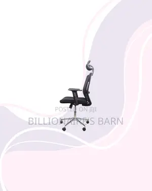 Black Mesh Office Chair With Headrest for Flexible Desk Setups