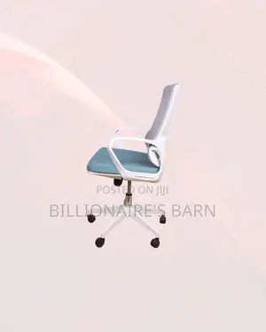 Practical White Mid Back Mesh Office Chair for Flexible Desk Setups