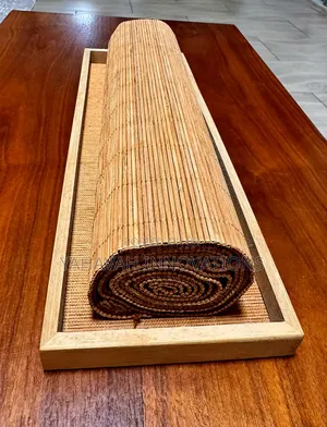 Natural Bamboo Table Runner Wooden Serving Tray Set (Karen)
